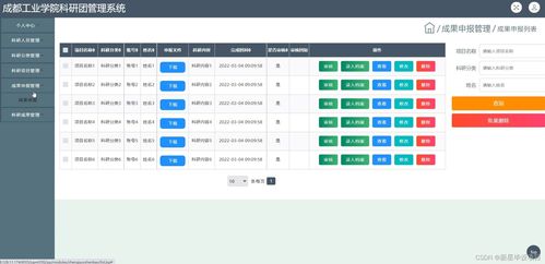 基于JSP与SpringMVC的成都工业学院科研团队管理系统的设计与实现